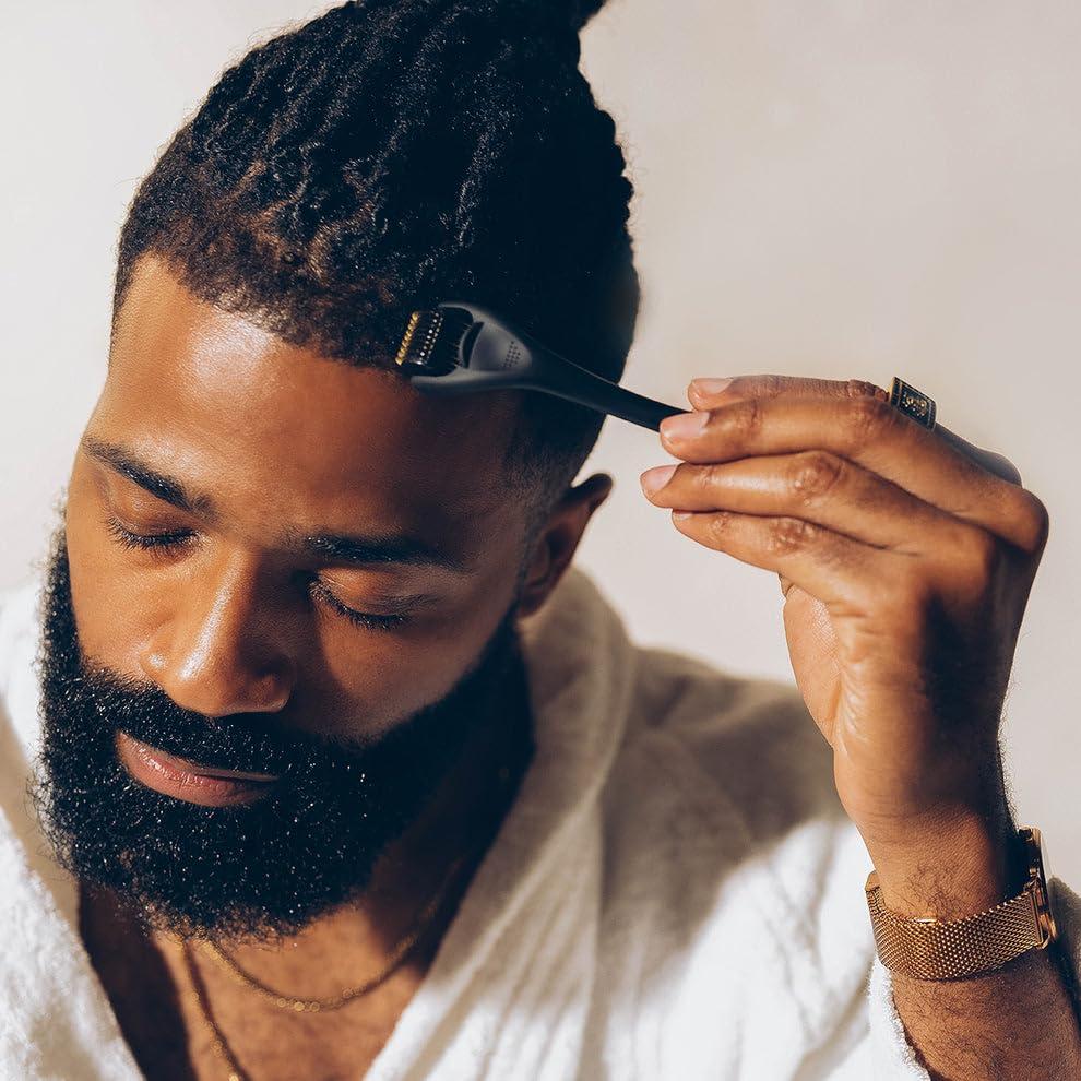 Generic Generic Derma Roller Microneedle Roller for Face Skin, Microdermabrasion Dermal Roller Microneedling Roller for Women Men Tools, 0.25, Black