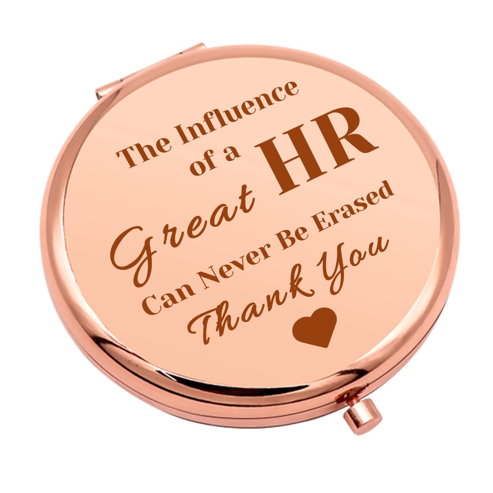 Mwphuy HR Appreciation Gifts HR Gift for Women Compact Makeup Mirror HR Director Gift Human Resources Gift Ideas HR Thank You Gifts Folding Makeup Mirror for HR Manager Coworker Birthday Retirement Gifts