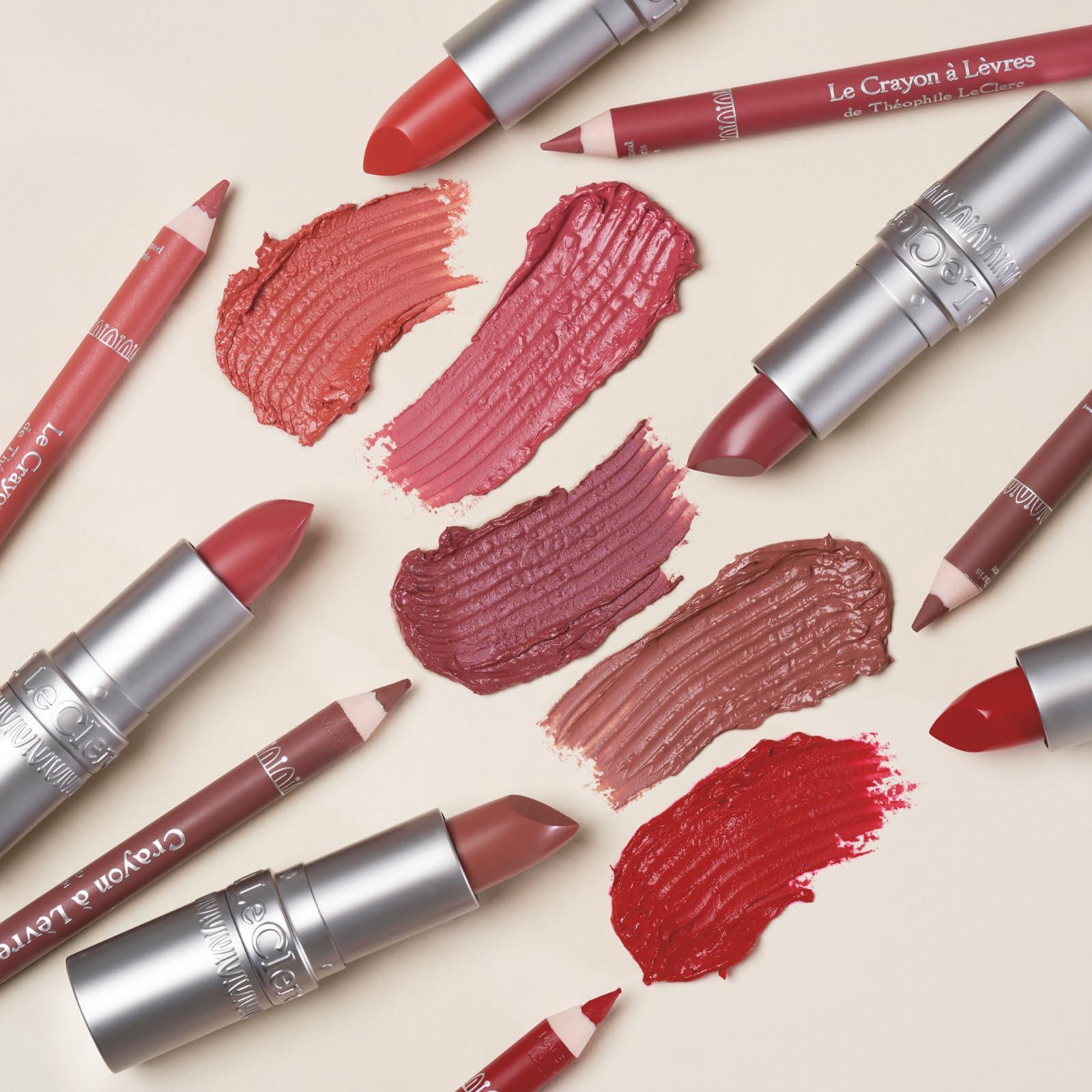 T. LeClerc PARIS 1881 T. Leclerc Satin Lipstick - Intense Lustrous Moisturizing Creamy Formula High Impact Color Pigment Long Lasting Face Makeup Red Lip Cream Hydrating Conditioning Stick Balm Made In France (Royal)