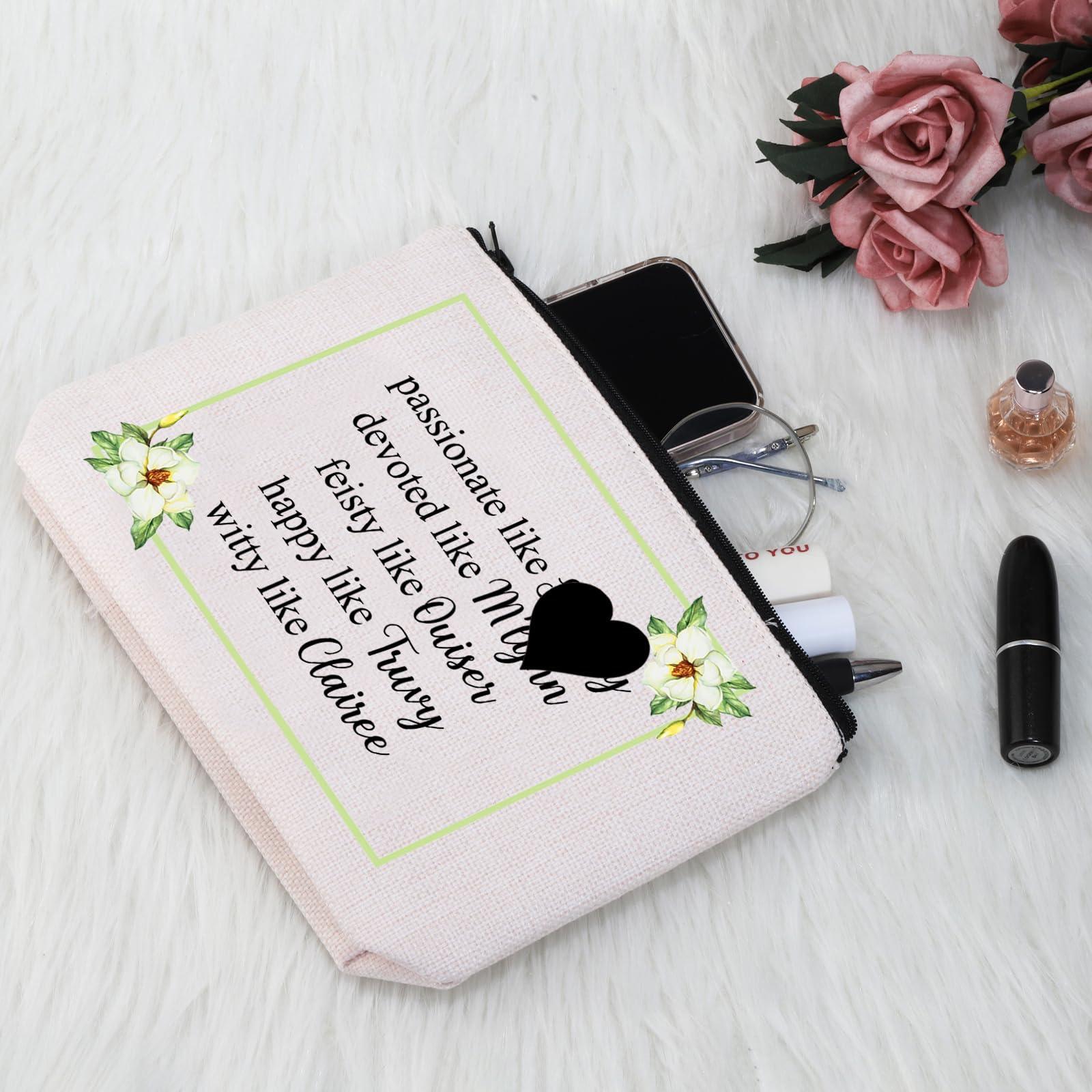 G2TUP G2TUP Magnolias Inspired Gift M'Lynn Truvy Ouiser Clairee Annelle Makeup Bag Movie Fan Cosmetic Bag Best Friend BFF Gift Zipper Travel Case (Ouiser Clairee Annelle White Bag)