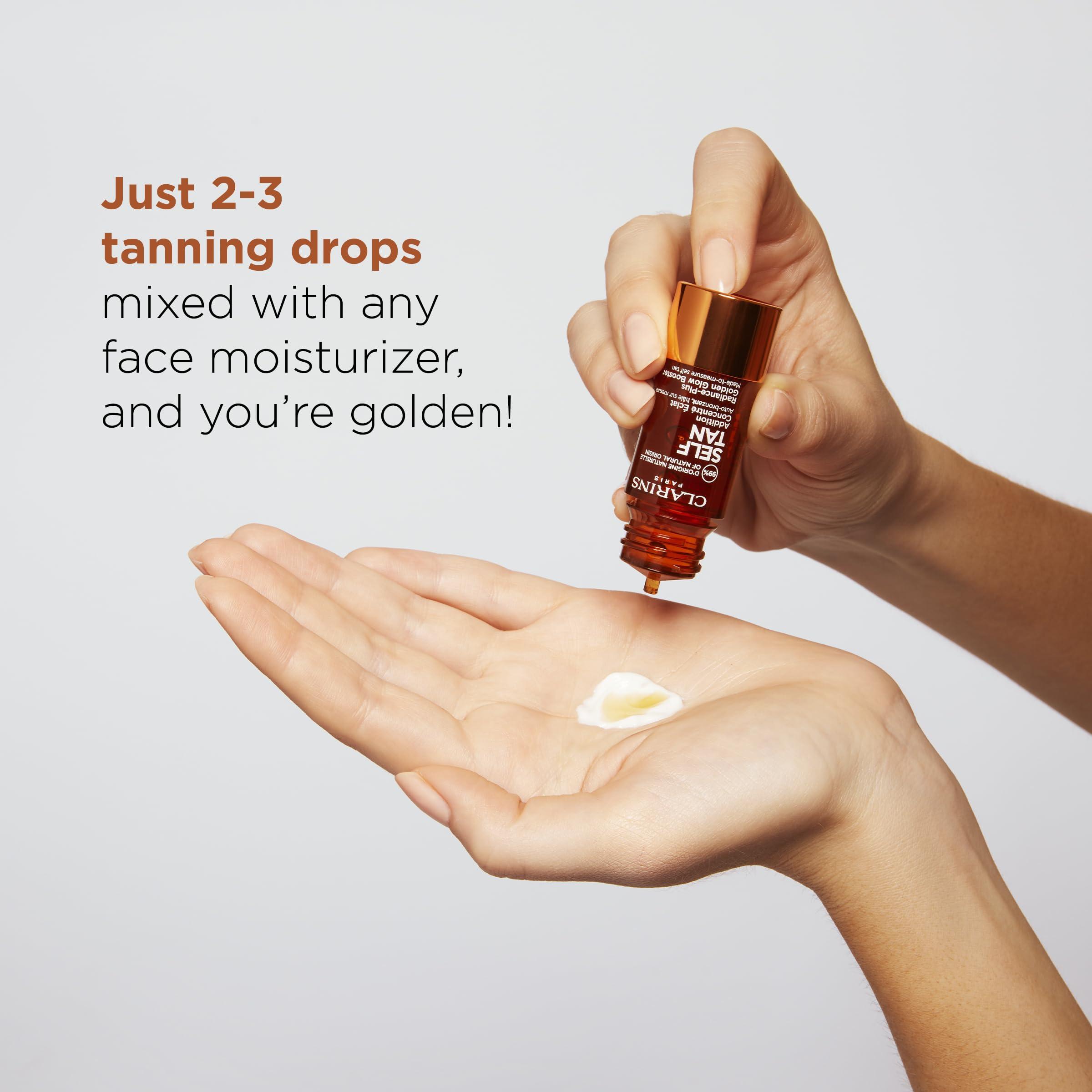 Clarins Clarins Self Tanning Face and Body Booster Bundle | Self Tanning Drops to Mix with Moisturizer | Natural, Long Lasting, Streak Free, Buildable Tan | 99% Natural Ingredients | All Skin Types