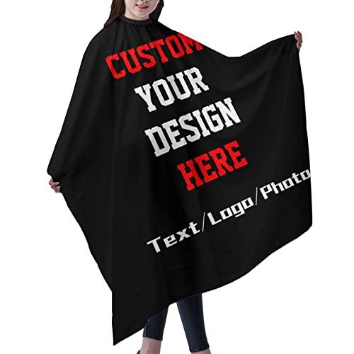 MLIANCEN MLIANCEN Custom Barber Cape Hairdresser Cape, Add Your Photo Text Logo Personalized Text/Logo/Photo Salon for Men, Customized Hair Cutting Home Barbershop, One Size