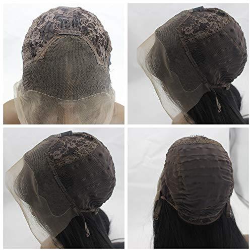 CHENG RUO Hair Cap+26'' Braided Lace Wigs Ombre Blonde Hair with BLack Roots for Women Synthetic Heat Resistant Long Braided Wigs Glueless Half Hand Tied Blonde Micro Braids Lace Front Wig