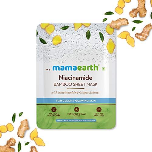 MAMAEARTH MAMAEARTH Niacinamide Bamboo Sheet Mask - Pack of 2 (25 g * 2)