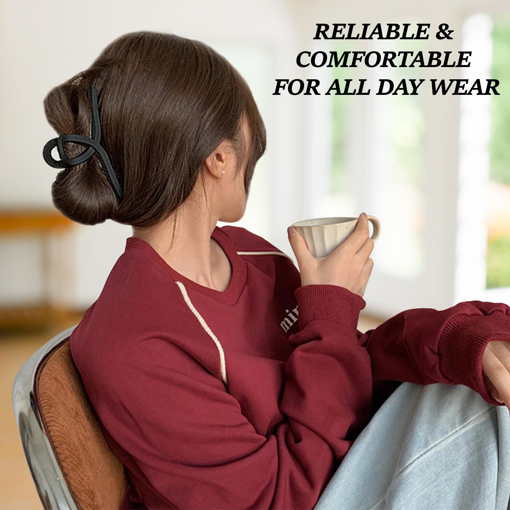 Rebecca Malone Rebecca Malone Hair Claw Clips for Women & Girls, 9 Pack - Assorted Set of 9 Clips in Various Sizes and Colors, Strong Hold Jumbo Clips for Thin, Thick, Curly Hair, Stylish Hair Accessories