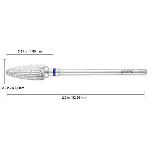 PANA Pana 3/32" Safety Bit Nail Carbide Bit - For Electric Dremel Drill Machine (Medium, Large Cone - Silver)