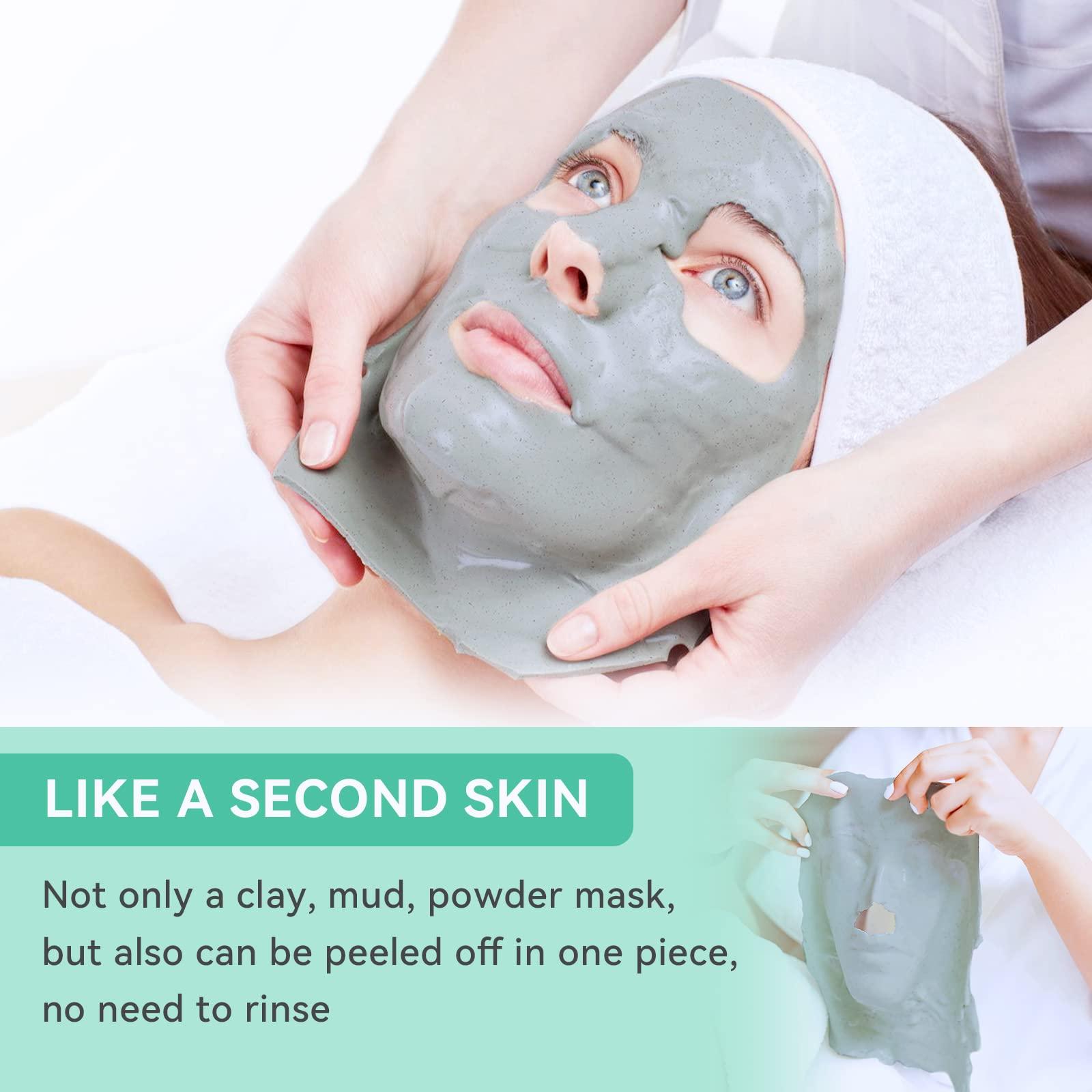 Fasplendor Fasplendor Tea Tree Peel-Off Jelly Face Mask Powder, Professional Spa-Quality Alginate Facial Mask for Deep Cleansing, Blackhead & Acne Removal, 8 Sachet, Made in France