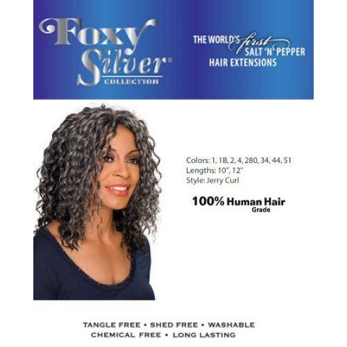 Foxy Silver - Weave Foxy Silver (Weave - Salon Jerry Curl) 12 inch - Human Hair Blend Weave in 51