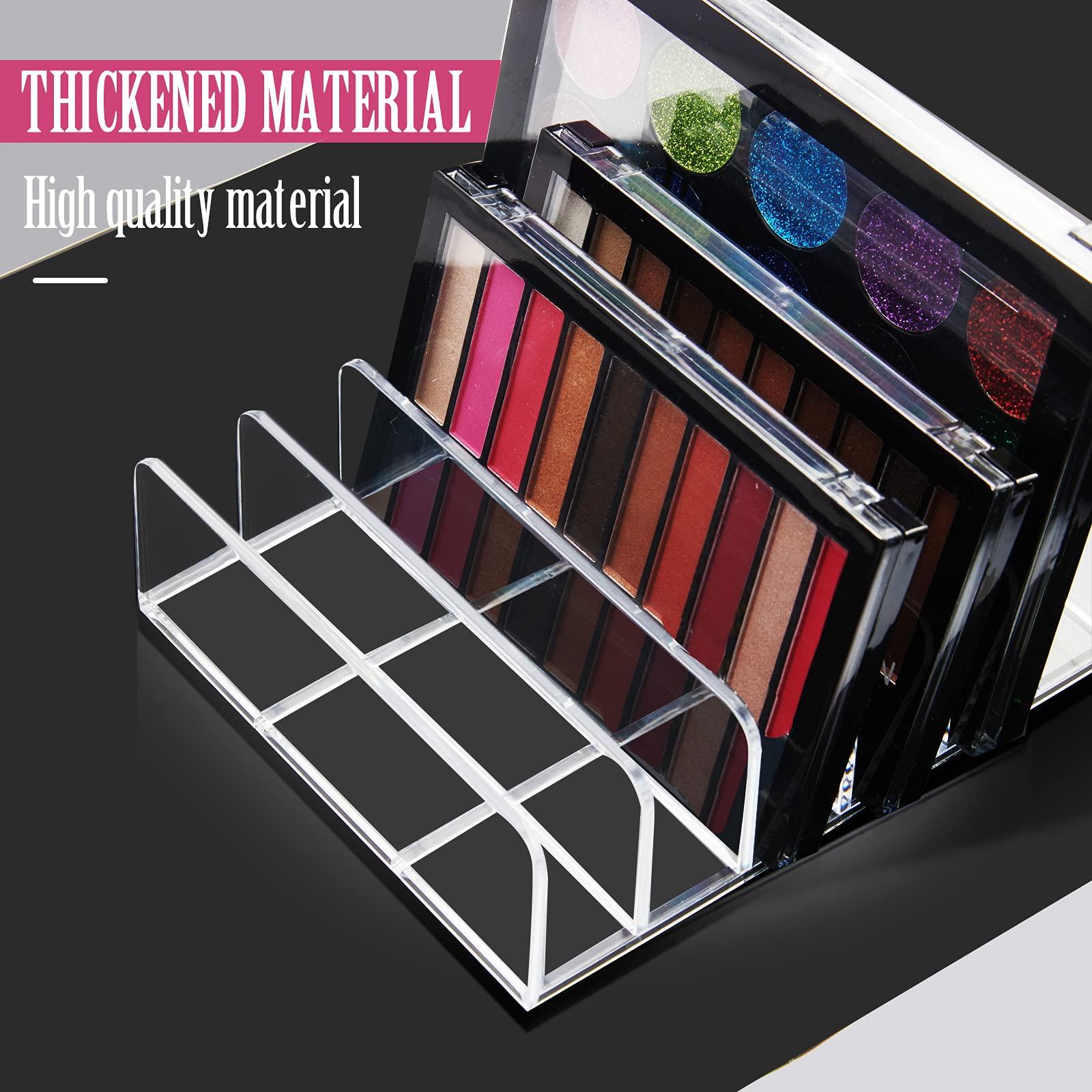 Croudoa Eyeshadow Palette Organizer,Acrylic Clear Makeup Palette Organizer for Bathroom Countertops,Vanities,7 Sectons Makeup Pllet Organizer,Cosmetics Storage Solution for Eyeshadow Palette Contour Kit