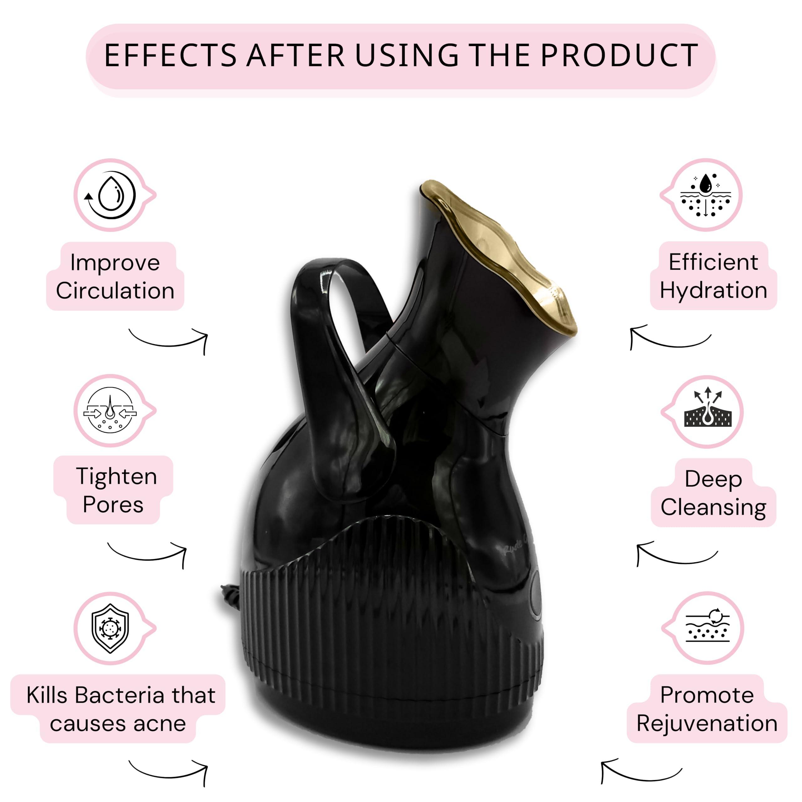 RudeGalBeauty Rude Gal Beauty Hot Mist Steamer for Facial Deep Cleaning & Humidifier - Beauty Tool for Skin Care Hair Care - Ionic Steamer for Face Spa Day Essential Face Care Product Suitable for Men and Women