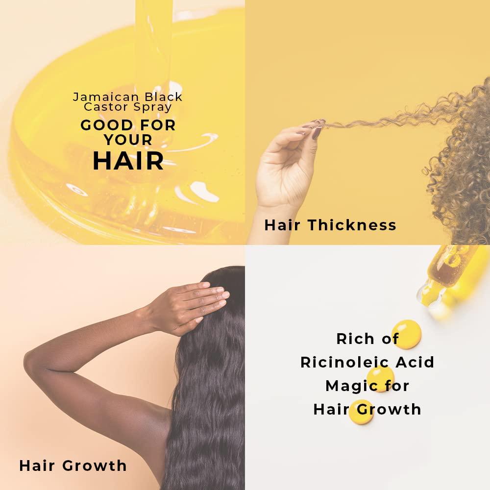 Well's Oil Well's Oil Jamaican Black Castor Oil Spray | 4oz(118ml) | Hair Detangler | Easy to Use spray | Promotes Thick, Hydrated Hair | Natural Leave-In Conditioner