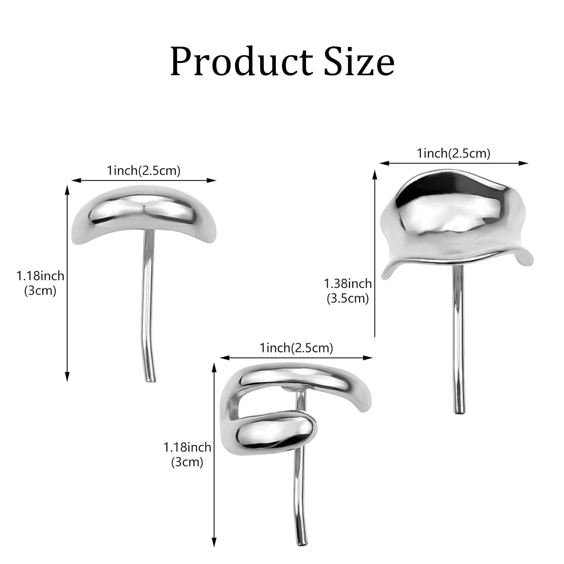 ASSORAIN 3 pcs Silver Hair Cuffs,Silver Ponytail Cuff,Metal High Ponytail Buckle Hair Cuff,Ponytail Holder Hair Clips Silver Hair Accessories for Women (Silver)