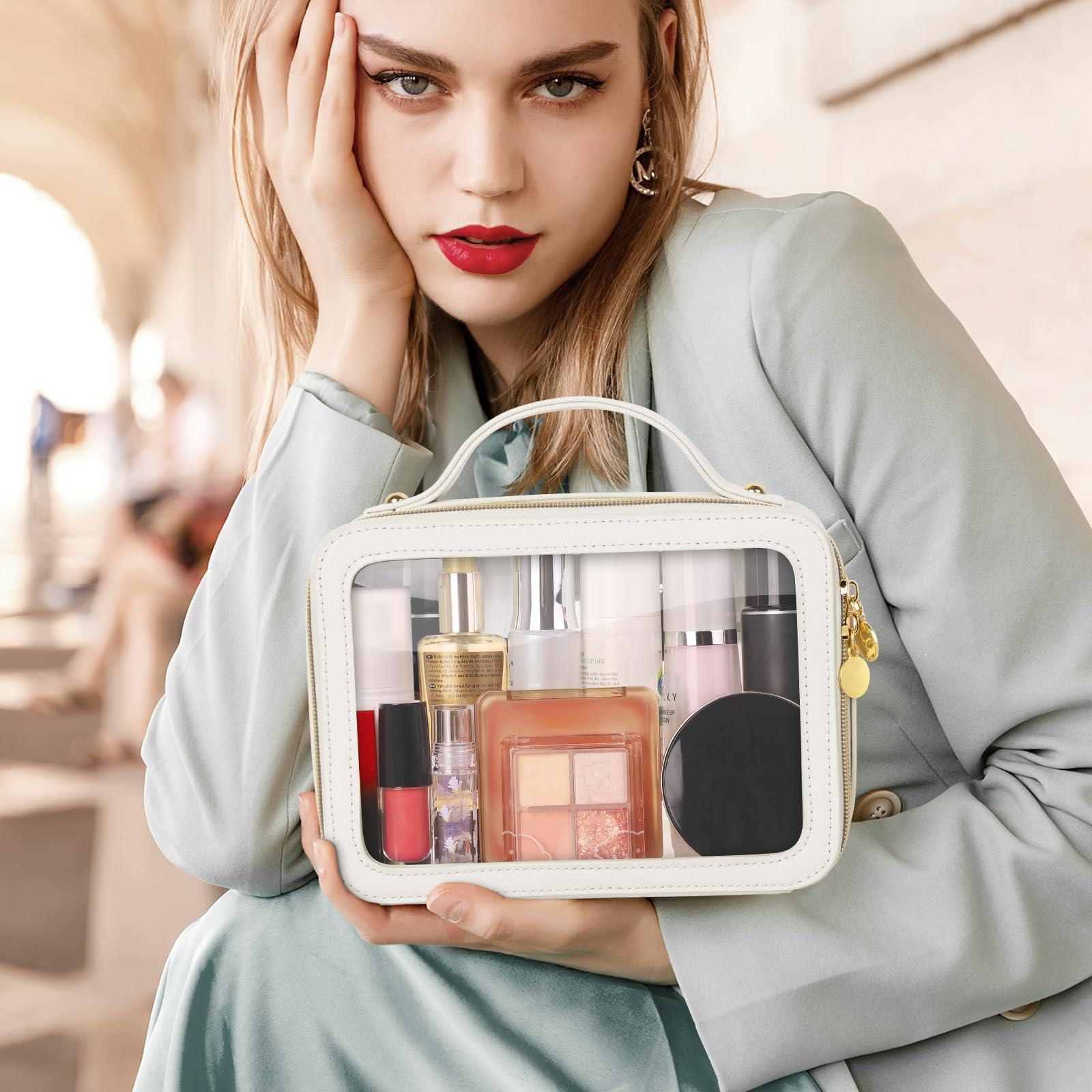 Soimeat Soimeat Small Clear Makeup Bag and Medium Clear Makeup Bag, Waterproof Square Make Up Bag Pouch, Toiletry Bag for Travel, Car and Women