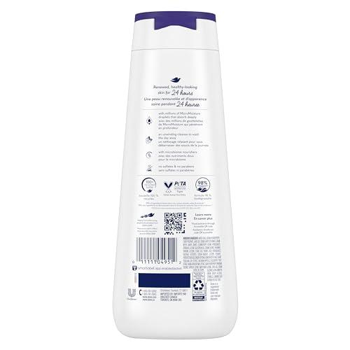 Dove Dove Body Wash Unwinding Blueberry & Moon Milk, 4 Count for Renewed, Healthy Looking Skin, Moisturizing Gentle Skin Cleanser with 24hr Renewing MicroMoisture, 20 oz