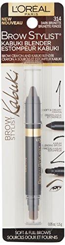 L'Oréal Paris L'Oreal Paris Brow Stylist Kabuki Blender Brow Crayon, Dark Brunette, 0.05 oz.
