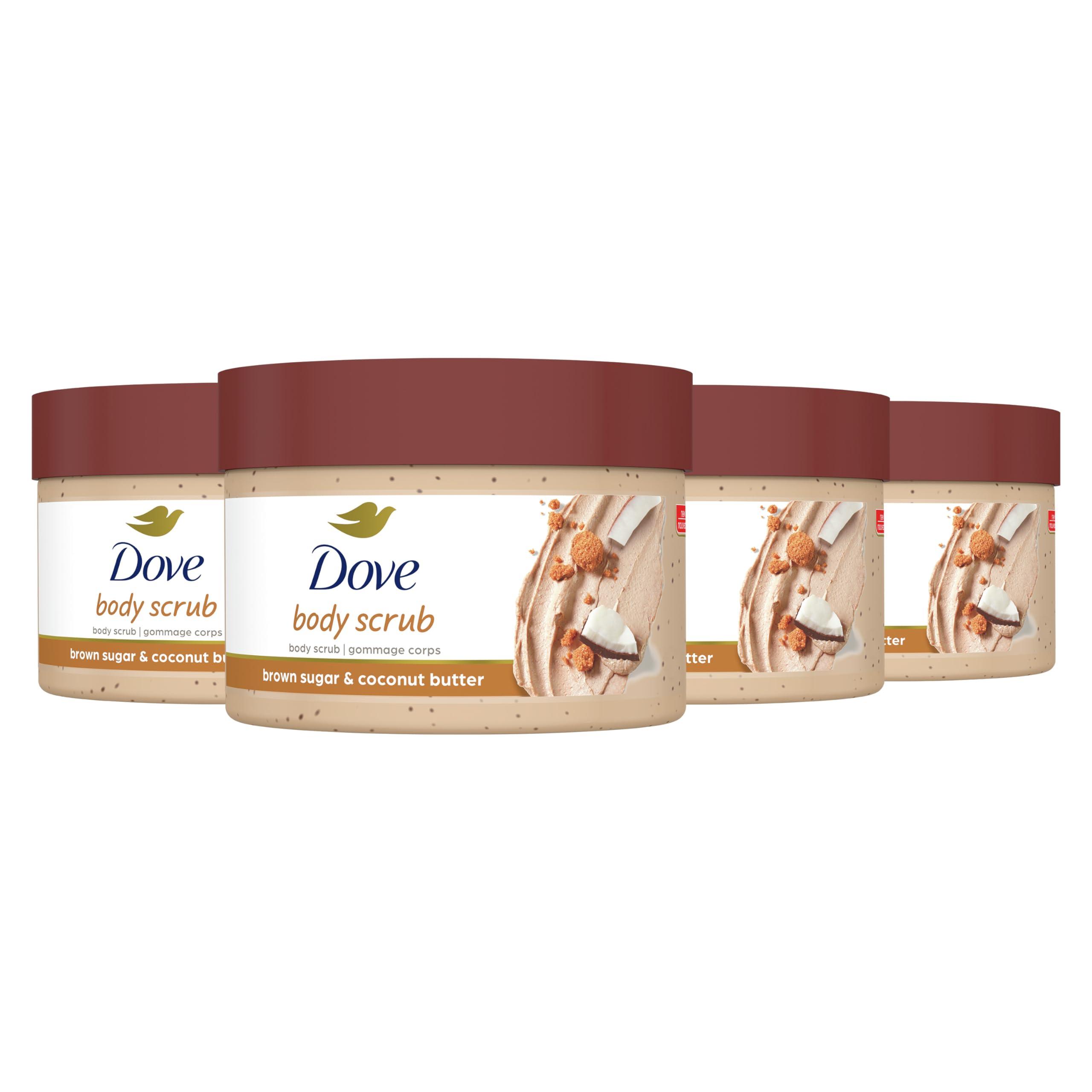 Dove Dove Scrub For Silky Smooth Skin Brown Sugar & Coconut Butter Body Scrub Exfoliates & Restores Skin\'s Natural Nutrients, 10.5 oz, 4 Count