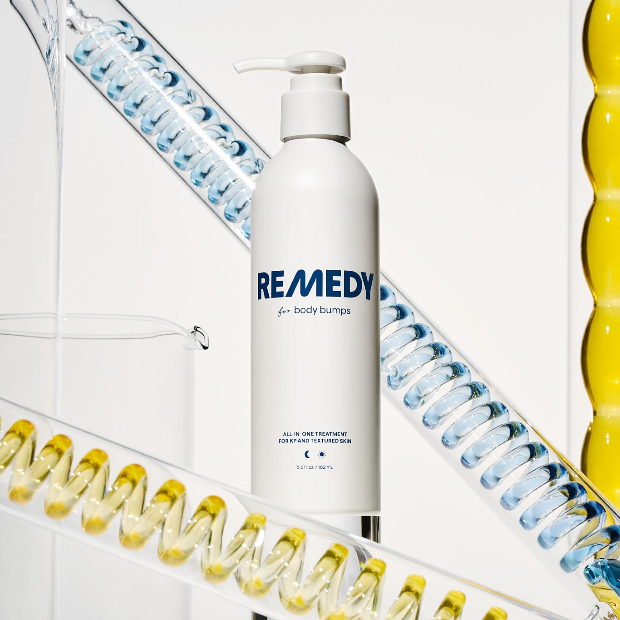 Remedy Science Remedy for Body Bumps Treatment for Keratosis Pilaris (KP) and Textured, Crepey Skin with Urea, Lactic Acid, and Retinol - Smoothing Body Moisturizer Lotion By Dermatologist Dr. Shah