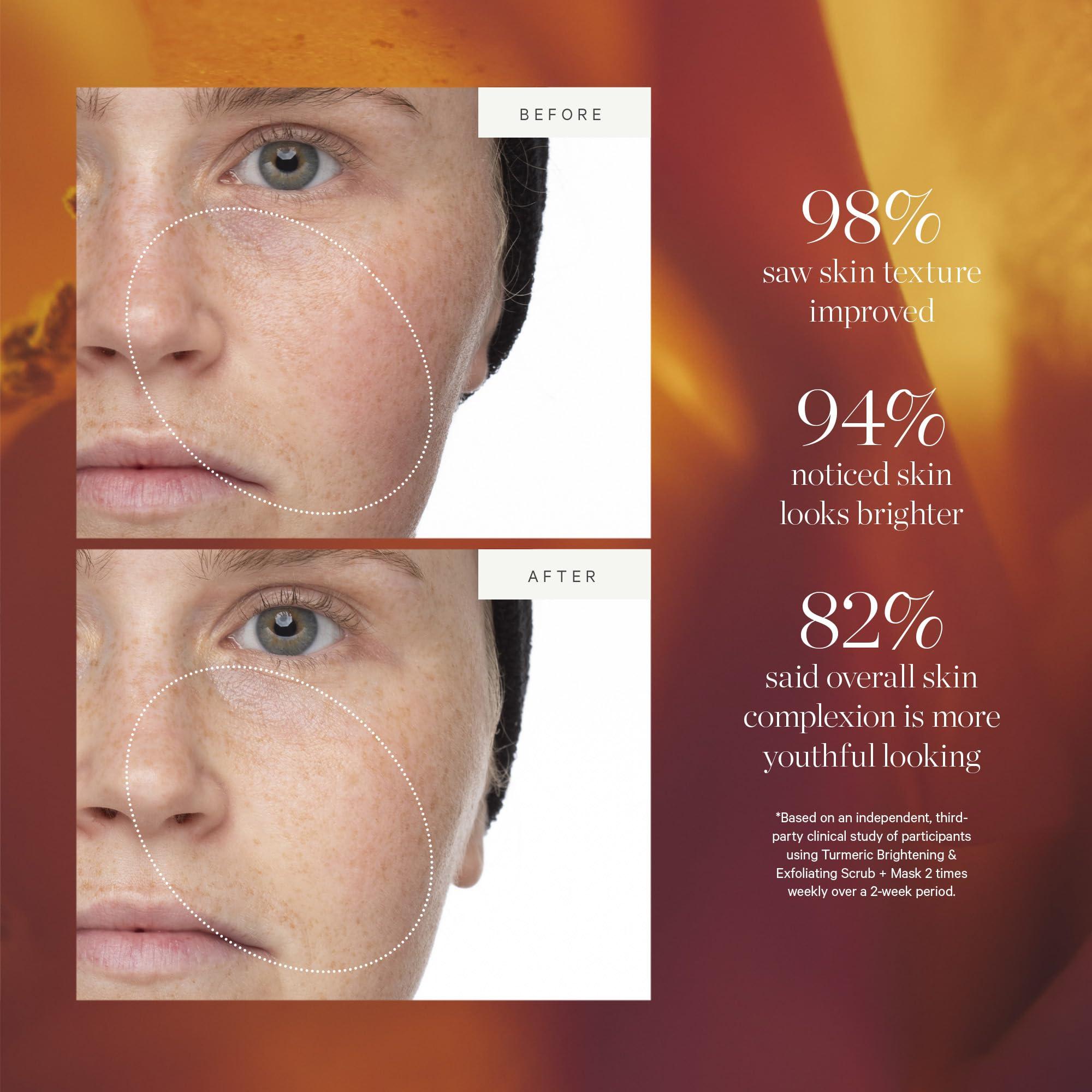 KORA Organics KORA Organics Turmeric Brightening & Exfoliating Mask, Multi-Use Facial Scrub, Polish & Illuminate, Certified Organic Exfoliating Face Mask, Cruelty Free, 1.01 fl oz