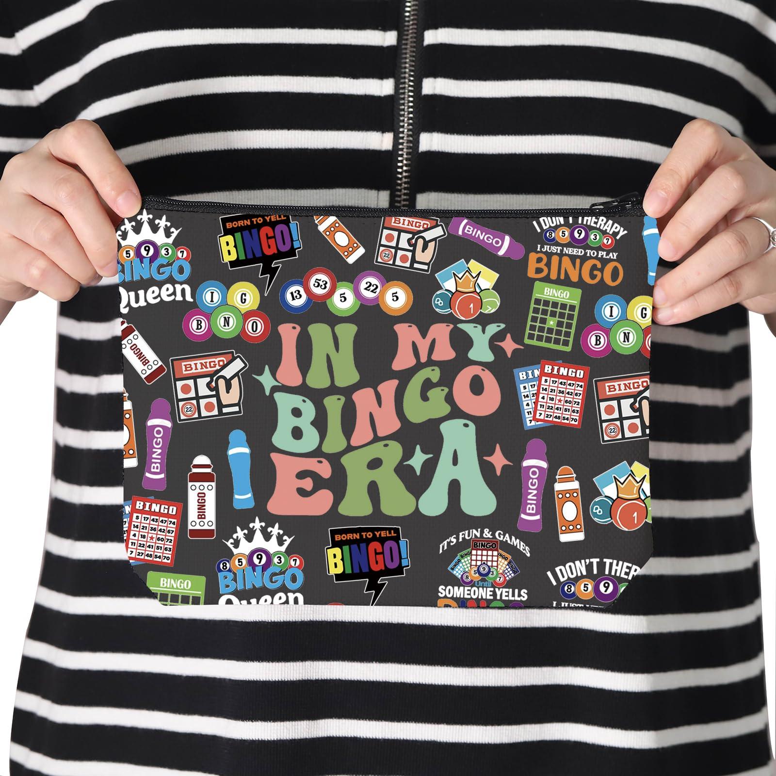 TSOTMO TSOTMO Bingo Player Gift Gambler Gift Lucky Bingo In My Bingo Era Bingo Bag For Women Bingo Lover (BLK- BINGO ERA)