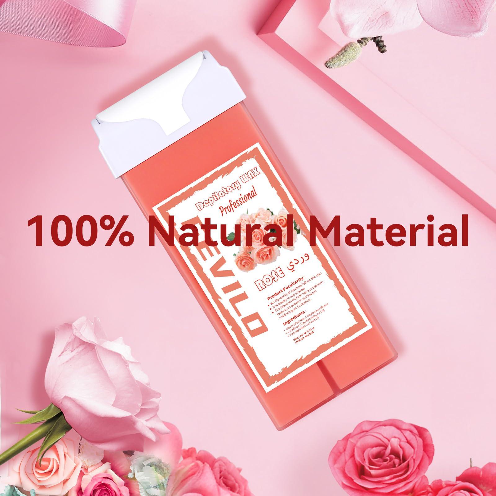 FOCTXI Roller Waxing Kit for Women, Roll on Wax Warmer Kit for Hair Removal, For Multiple Areas of the Body, Sensitive Skin Wax Roller Kit for Women Hair Removal