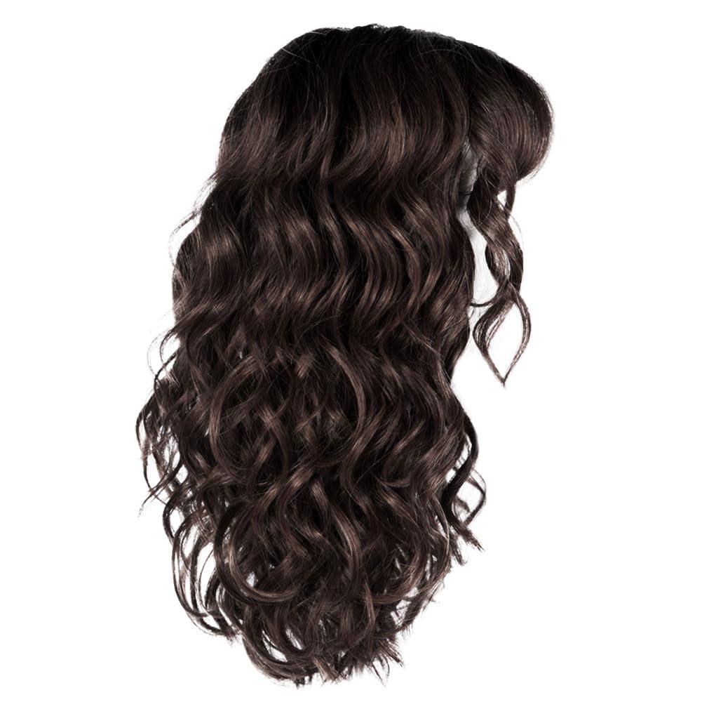Kim Kimble Kim Kimble Hannah Shoulder-Length Wig With Bohemian Style Casual Curls by Hairuwear, Average Cap, MC2/4 Chocolate Truffle