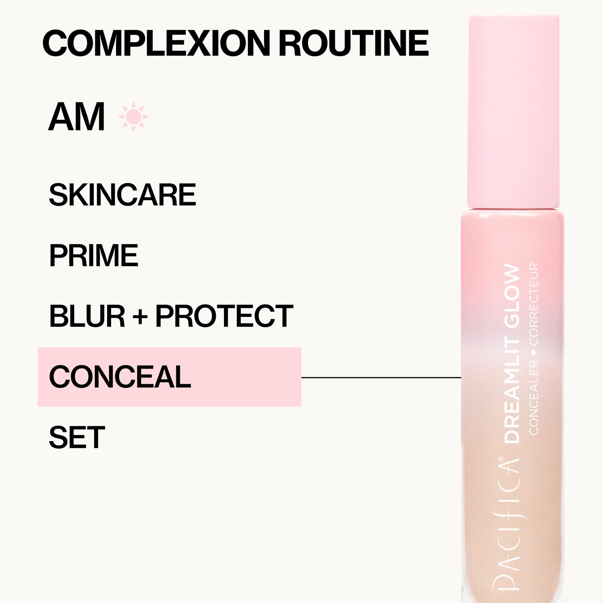 Pacifica Pacifica Concealer DreamLit Glow Full Coverage Concealer with Squalane for Dark Circles & Dark Spot Correction, Lightweight & Long-Lasting, Vegan & Cruelty-Free, Shade 11 (Light Beige)