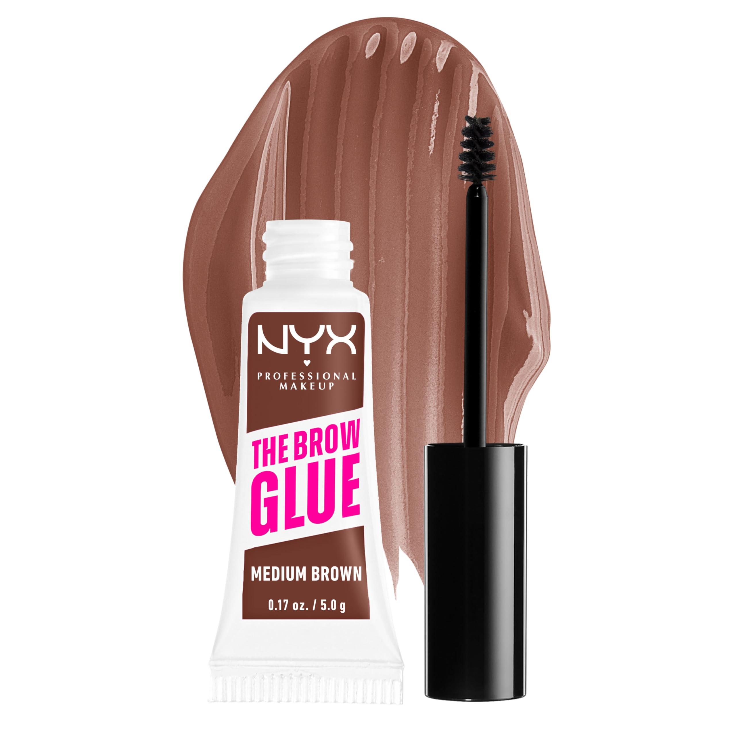 NYX PROFESSIONAL MAKEUP NYX PROFESSIONAL MAKEUP The Brow Glue, Extreme Hold Tinted Eyebrow Gel - Medium Brown