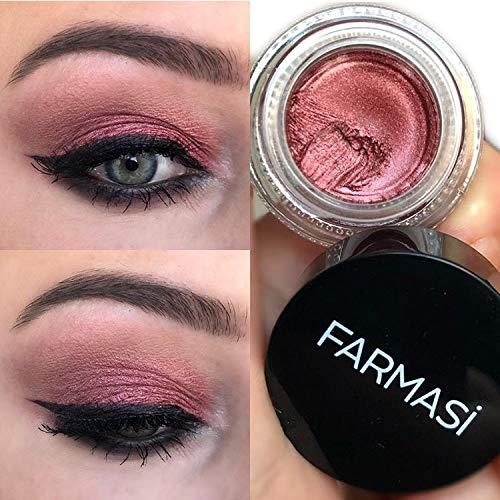 FARMASi FARMASi Long Lasting Creamy Eyeshadow, Eye Makeup With Crease- Resistant Ingredients, Ultra Pigmented in Matte, Shimmer and Waterproof Finishes, 0.1 fl. oz. / 3 ml (Red Glaze)