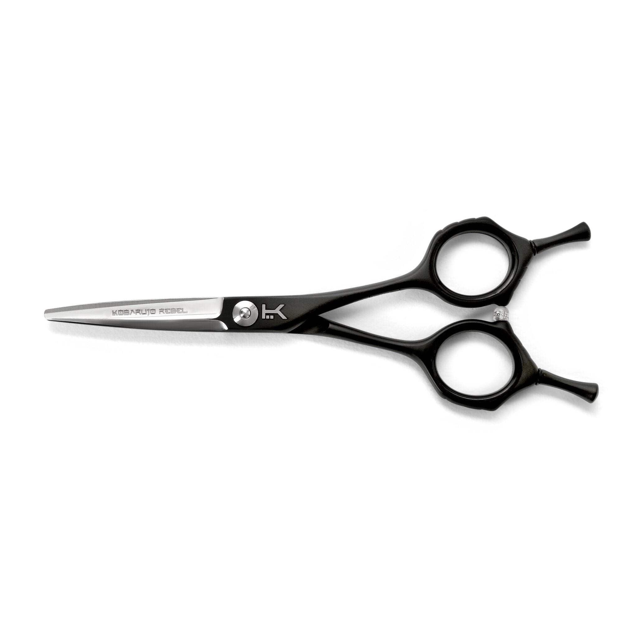 Kobaruto Very Sharp Kobaruto Rebel - 440c Silver Black Cobalt 5" Hairdressing Shears for Stylists and Barbers