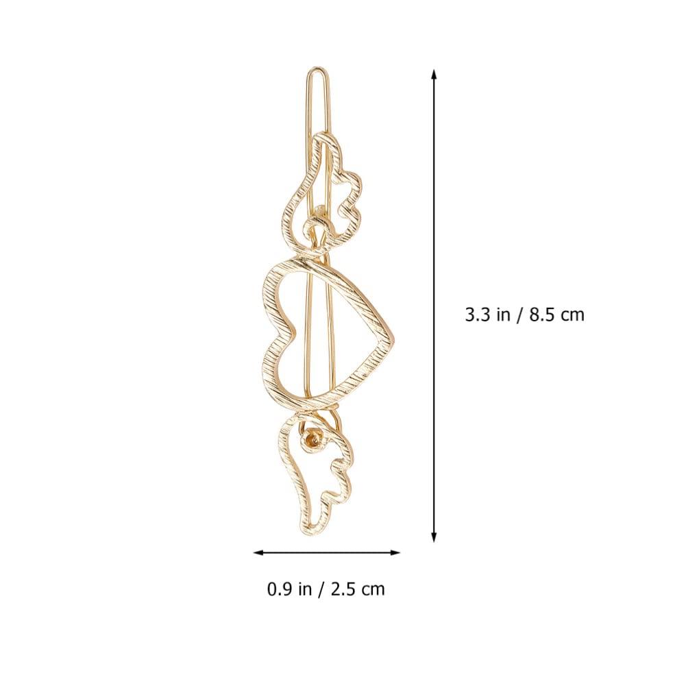 Beaupretty Beaupretty 2pcs Hairpin Angel Hair Clip Wing Hair Grips Heart Hair Clip Hair Styling Pin Hair Styling Grip Hair Styling Holder Heart Barrettes Heart Hair Grips Wing Hair Pin