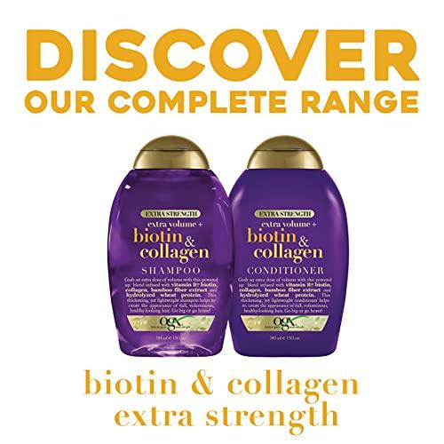 OGX OGX Thick & Full + Biotin & Collagen Extra Strength Volumizing Shampoo & Conditioner with Vitamin B7 & Hydrolyzed Wheat Protein for Fine Hair. Sulfate-Free Surfactants for Fuller Hair, 13 Fl Oz