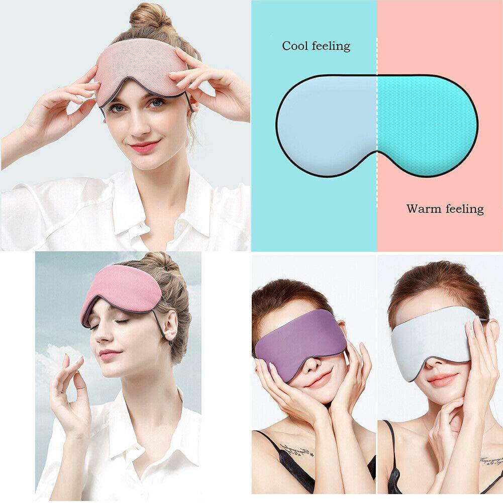Magik Magik 2-in-1 Double-Sided Sleep Eye Mask Warm&Cool Travel Breathable Blindfold Mask (Red, 1 Pack)