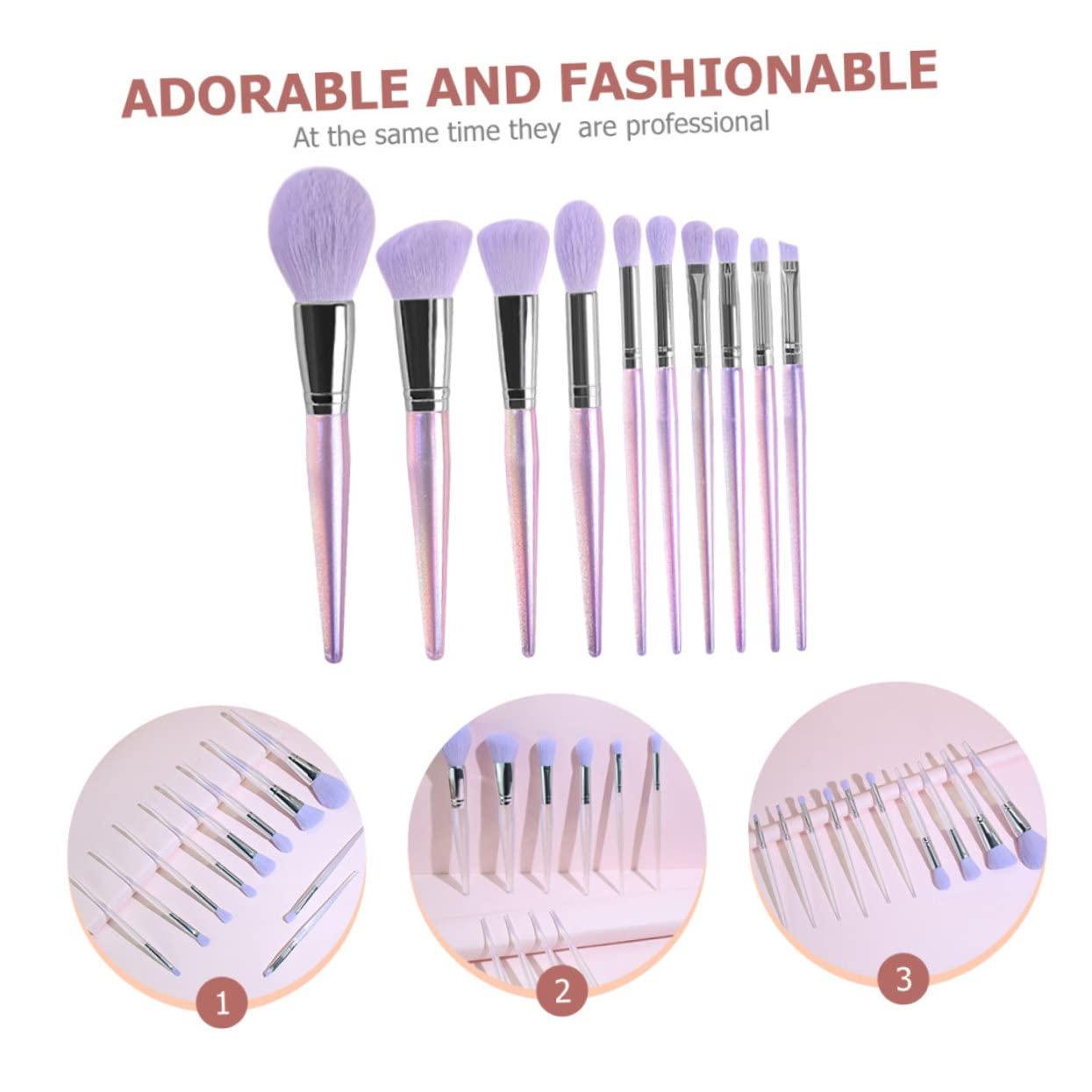 minkissy minkissy Make up Kits Women 10pcs Makeup Brushes Set Blush Brush Professional Makeup Brush Compact Size for Travel