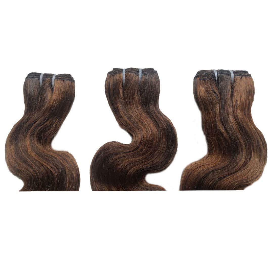 TQPQHQT Ombre Human Hair Bundles 26 28 30 Inch Body Wave 3 Bundles Human Hair 100% Brazilian Virgin Remy Hair Weave for Black Women (P4/30)
