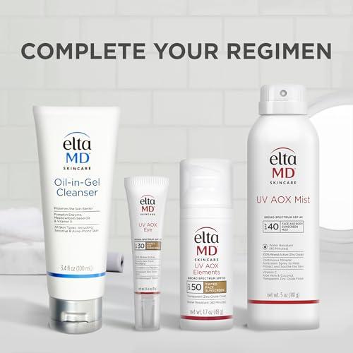 EltaMD EltaMD UV AOX Mist Mineral Sunscreen Spray, SPF 40 Spray Sunscreen for Face and Body, Zinc Oxide Formula, 5 oz Bottle