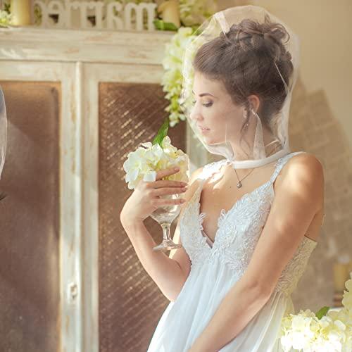 Loopeer 6 Pcs Makeup Protector Hood Washable Light Airy Nylon Chiffon Makeup Hood Zipper Closure Reusable Make up Face Cover for Women Girls Beauty Weddings (White)