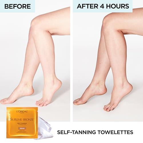 L'Oréal Paris L\'Oreal Paris Sublime Bronze Self Tanning Towelettes, Streak-Free, Natural Looking Tan, 6 ct (Pack of 2)
