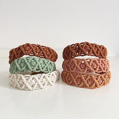Jseng Jseng Crochet Headbands Handmade Bohemian knit Headband for Women Summer Beach Headbands 3Packs
