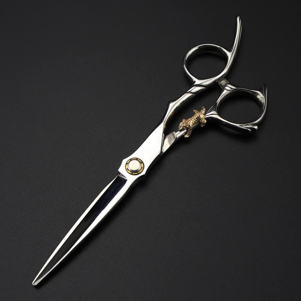 ADANTI Hair Cutting Scissors Shears Kit, 6 Inch Professional JP 440c Tiger Scissor Bearing Screw Hair Cutting Scissors Thinning Barber Haircut Shears Hairdressing Scissors Set