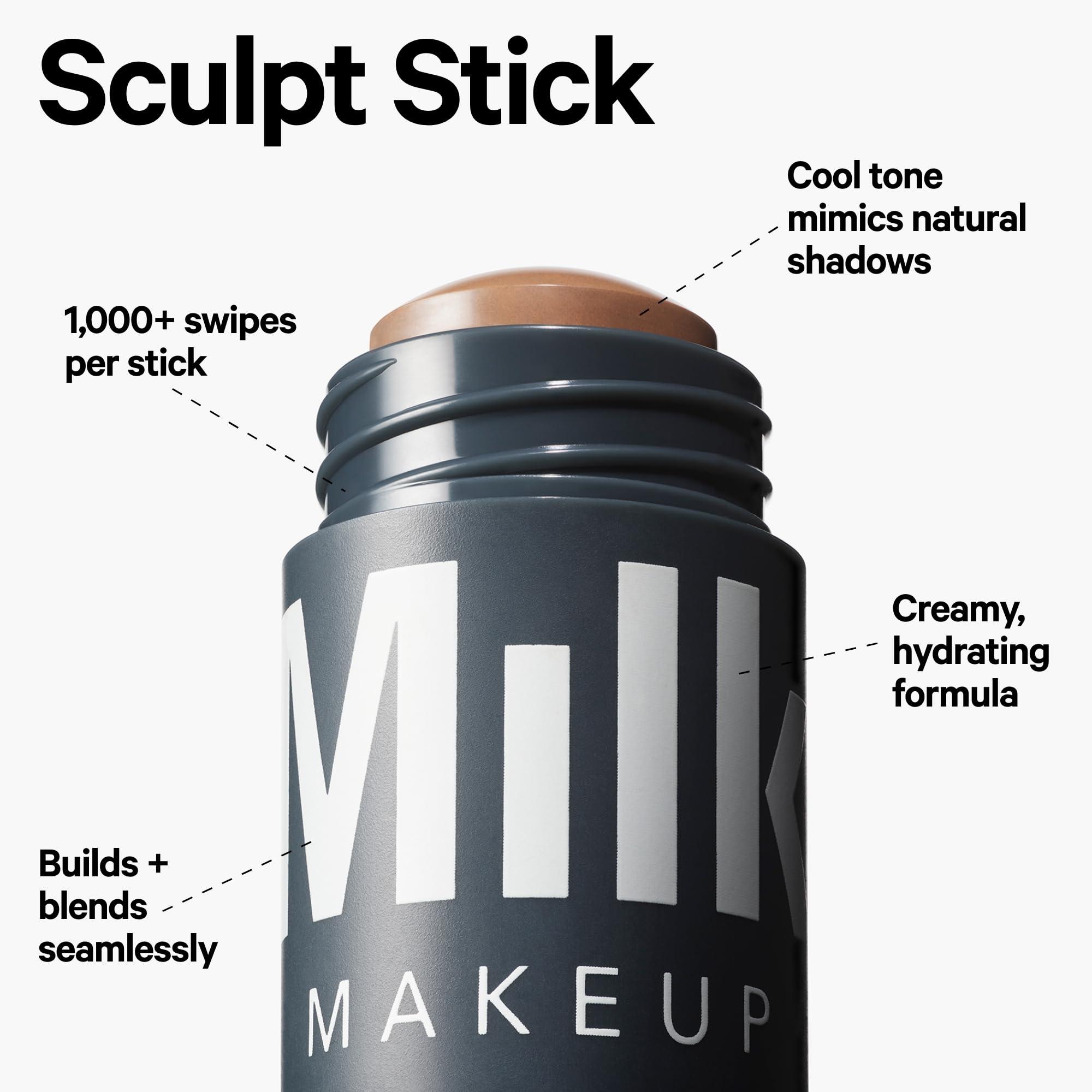 Milk Makeup Milk Makeup Sculpt Stick, Toasted (Fair to Light) - 0.19 oz - Cool-Toned Cream Contour Stick - Buildable, Blendable Color - 1,000+ Swipes Per Stick - Non-Comedogenic - Vegan, Cruelty Free