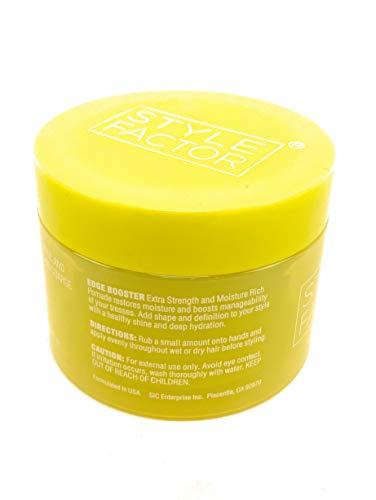 EDGEBOOSTER Style Factor Edge Booster Strong Hold Water-Based Pomade - Super Shine & Moisture 3.38oz (YELLOW QUARTZ)