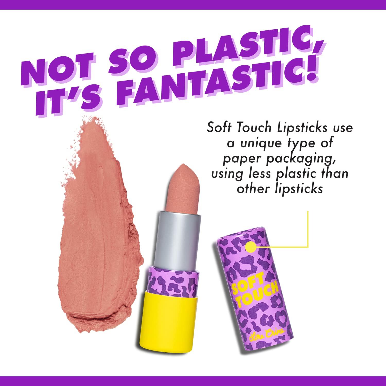 Lime Crime Lime Crime Soft Touch Comfort Matte Lipstick, Stellar Pink (Light Pinky Nude) - Flirty Retro Shades - Full-Coverage Long Lasting, Lip Lining & Soft Formula for All-Day Wear - Talc-Free & Paraben-Free