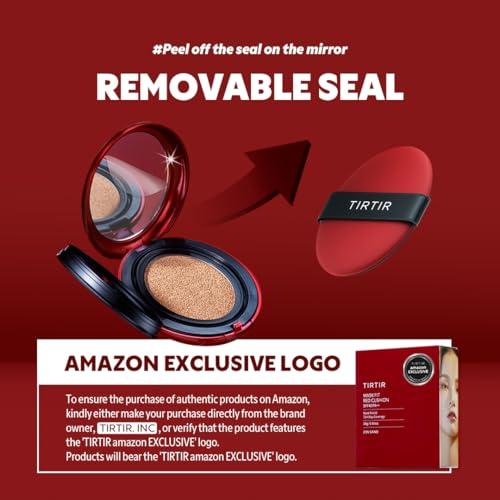 TIRTIR [*Mini Size*] TIRTIR Mask Fit Red Cushion Foundation | Full coverage, Weighless, Skin fit, Satin Glow Finish, Korean cushion foundation (#29N Natural Beige, 0.15 Fl Oz)