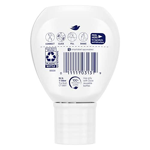 Dove Dove Concentrate Refills (x2) and 100 percent Recycled Reusable Bottle for Instantly Soft Skin Daily Moisture Starter Kit for Lasting Nourishment Body Care 4 fl oz (makes 16 fl oz)