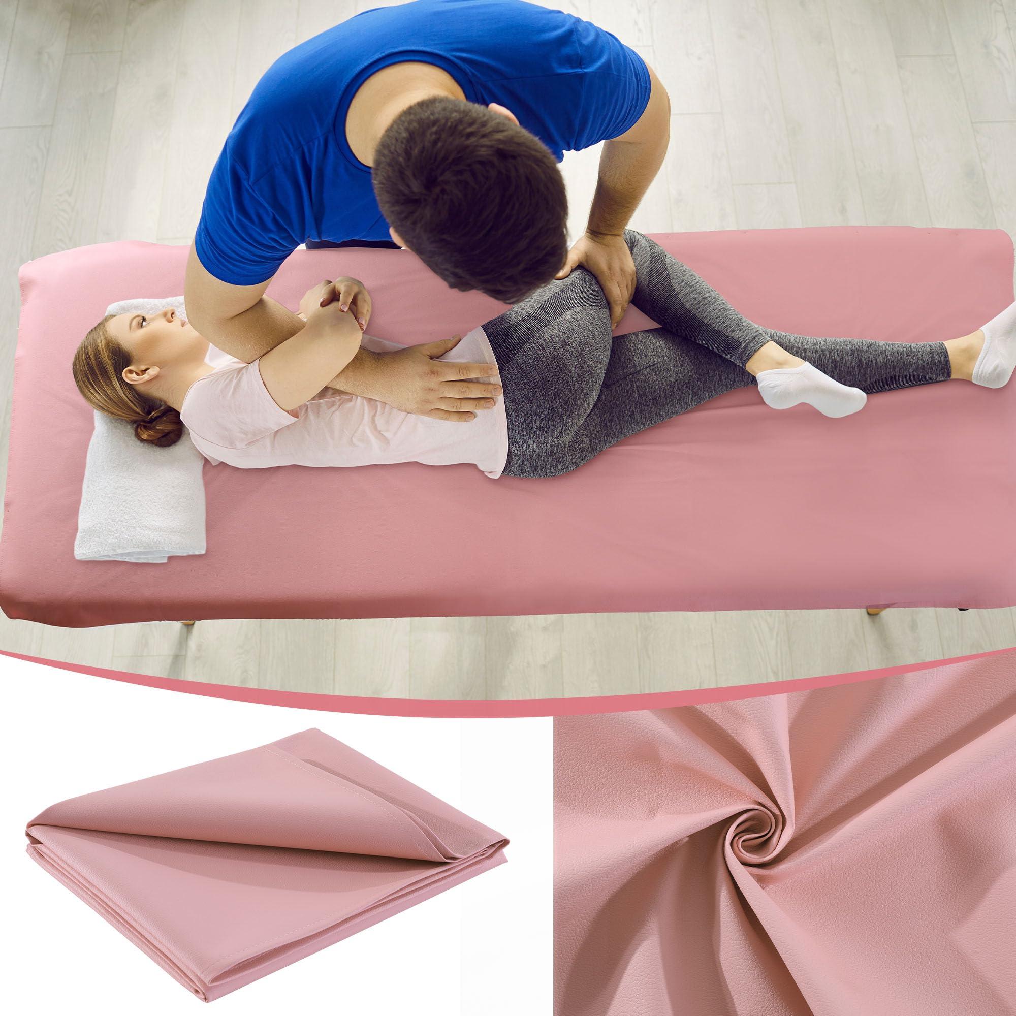 BALAPET BALAPET Lash Bed Sheets Non-Sticky Sugaring and Waxing Pad Wipeable and Waterproof PU Leather Massage Table Cover Suitable for Grafting Eyelash Beds Massage Tables,SPA,Beauty(Pink)