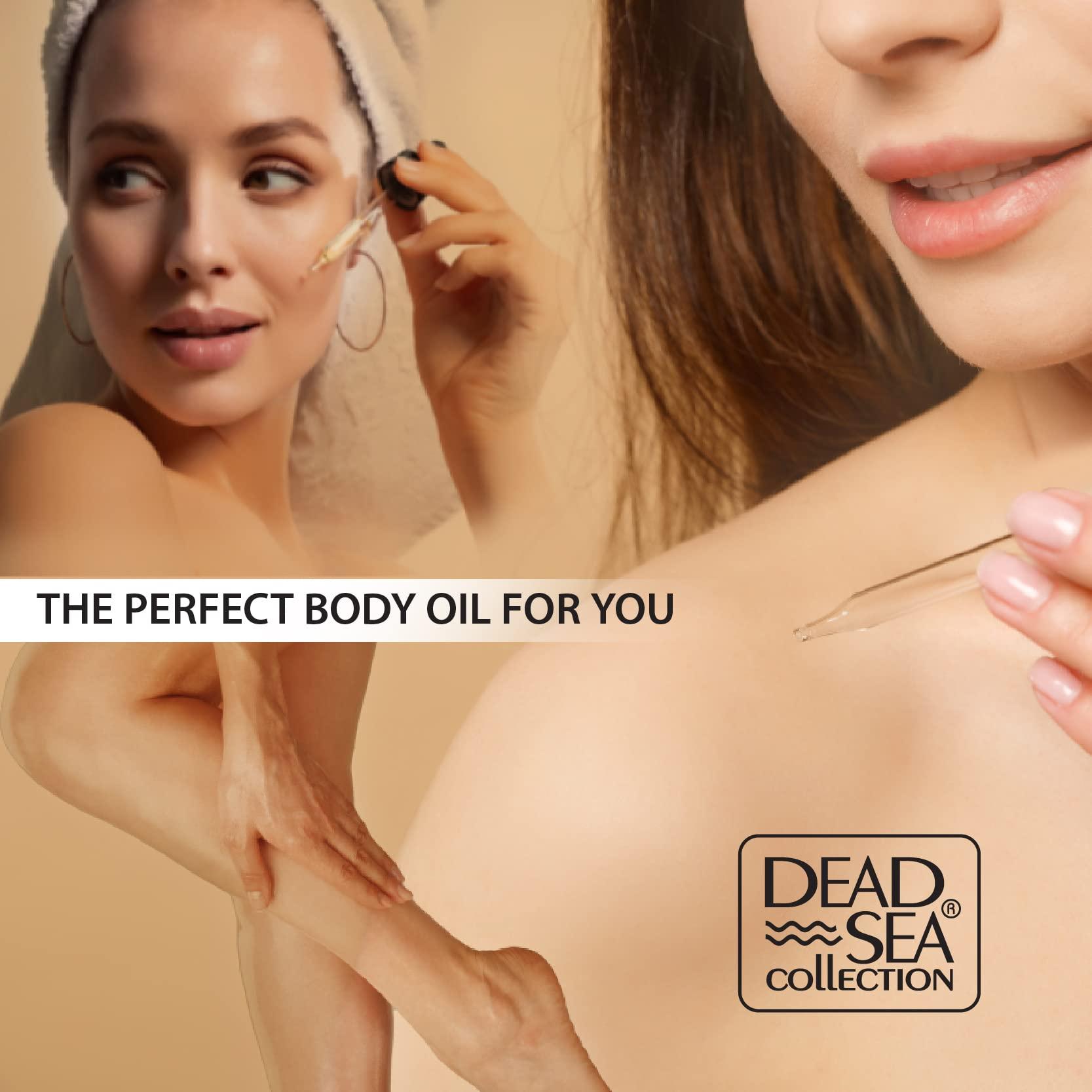 Dead Sea Collection Dead Sea Collection Body Oil for Dry Skin - Scented Coconut  Vitamin E Moisturizing & Nourishing, Anti-Aging & Skin Elasticity Support for Face 4 fl. Oz