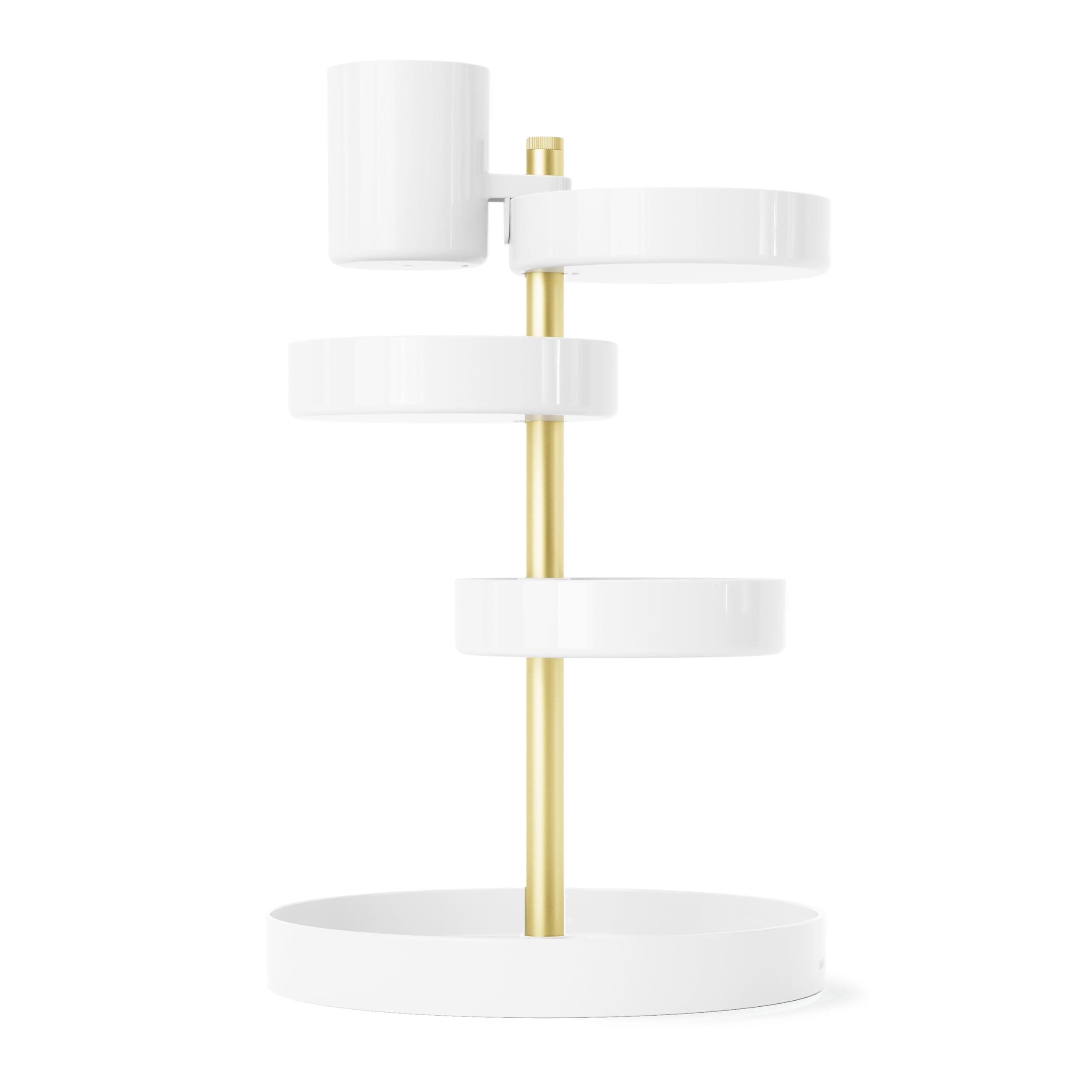 Umbra Umbra Pirouette Cosmetic Organizer, White/Brass