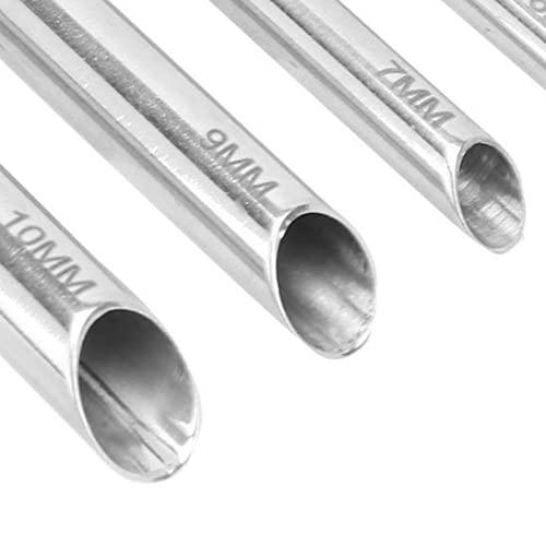 Rosvola Body Piercing Receiver Tubes, Piercing Receiving Tubes 45 Degree Angle for Lip Nails