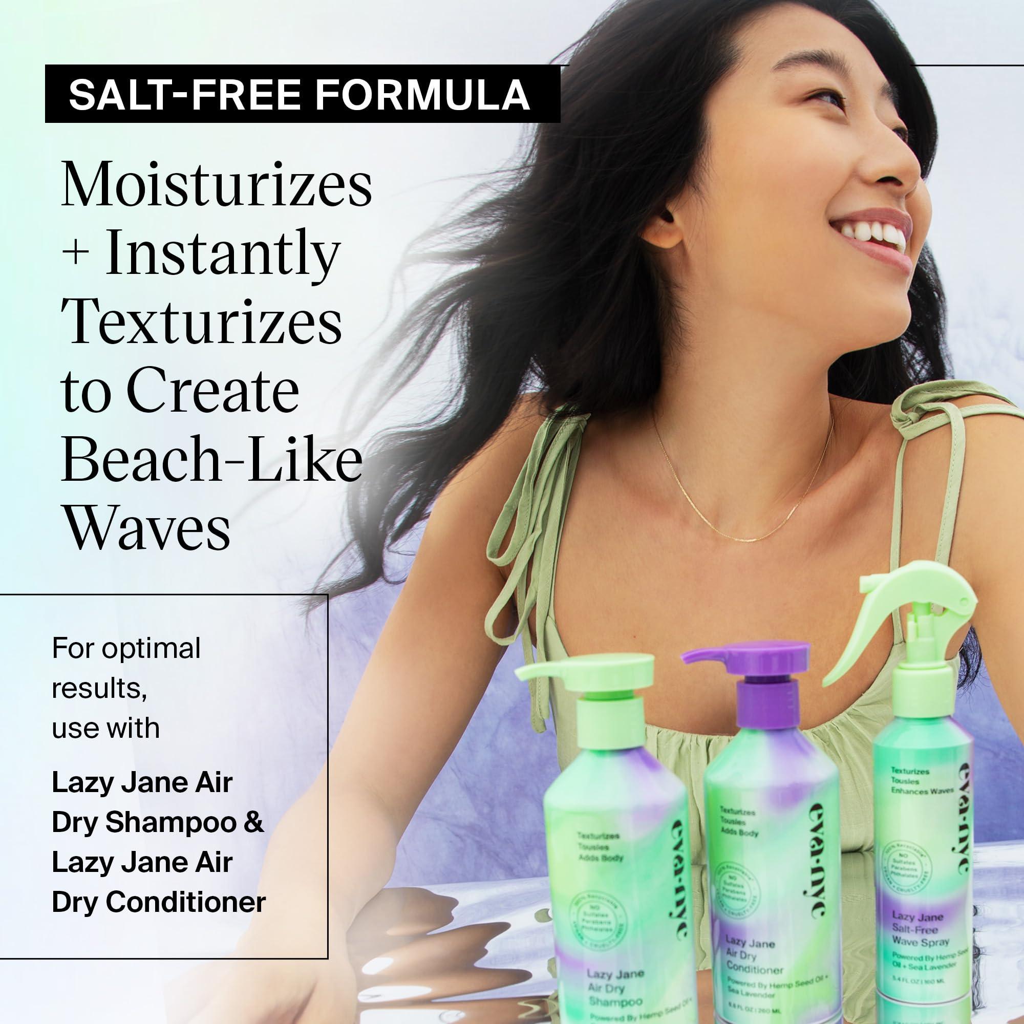 EVANYC Eva NYC Lazy Jane Wave Spray, Salt-Free Texture , Non-Sticky & GMO-Free Wavy Hair Products, Vegan for Women, 5.4 oz