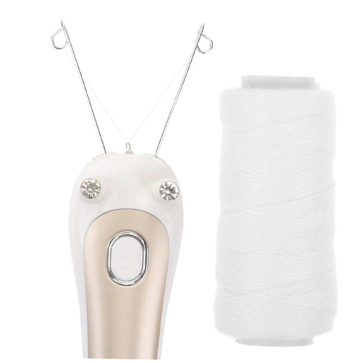 WOONEKY WOONEKY Threader Hair Removal Facial Hair Removal Threading Tool 6 Rolls Cotton Threads Women\'s Soft Eyebrow Lip Hair Remover Hair Removal Device for Face